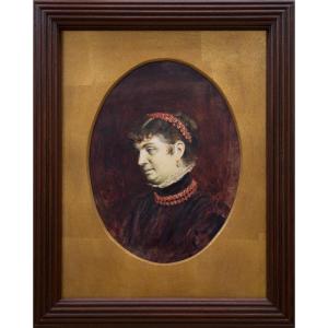 Anders Zorn - Portrait Of Mrs Veronica Heiss With Coral Hair Ornament And Necklace, 1883