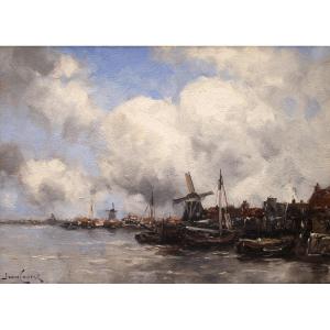 View Of A Dutch Town By Jan Van Couver (hermanus Koekkoek Jr.) Impressionism