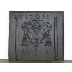 Fireback With The Arms Of Guillaume Bochard (t) De Champigny (88x80cm)