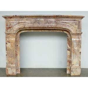 Important Sarrancolin Ilhet Marble Fireplace