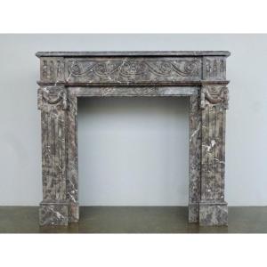 Louis XVI Style Bois Jourdan Marble Fireplace