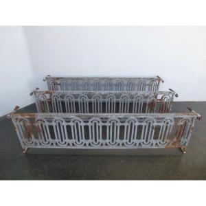 3 Napoleon III Window Railings In Cast Iron