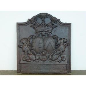 Fireback With The Arms Of Claude De Saint-georges And Françoise-éléonore De Montchanin