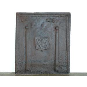 Fireback With The Arms Of The Abbaye d'Acey And Pierre Ernest-françois De Mercy (86x95 Cm