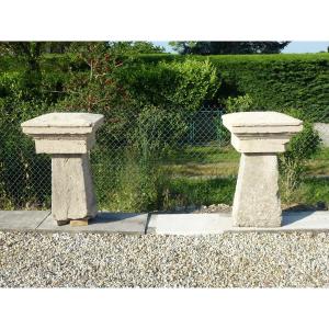 Pair Of Hard Stone Capitals