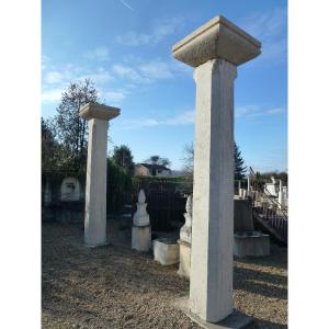 Pair Of Pillars Inspired By The Doric Order