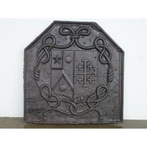 Fireback With The Arms Of Anne Croix, Widow Of Jean III d'Ambournay (81x83 Cm)
