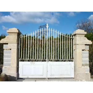 Pair Of Napoleon III Period Hard Stone Gate Pillars