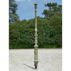 Decorated Cast Iron Post