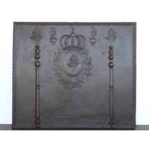 Restoration Period Franche-comté Fireplace Plate (114x97 Cm)