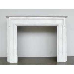 Calacatta Half-moon Marble Fireplace