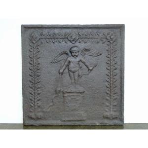 Restoration Period Fireplace Plaque, Allegory Of Love (60x60 Cm)