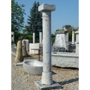 Stone Column From Saint Cyr Au Mont d'Or 17th Century