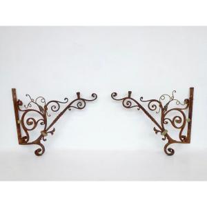 Pair Of Napoleon III Arched Marquise Consoles