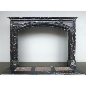 Grand Antique Northern Marble Fireplace