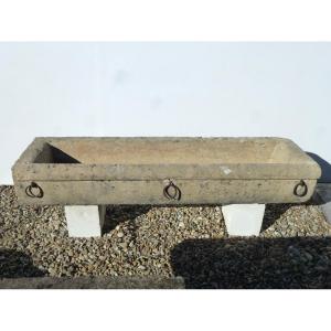 Old Burgundy Stone Horse Watering Trough