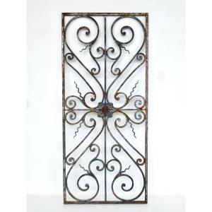 19th Century Wrought Iron Security Grille.