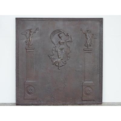 Plate Fireplace Nineteenth S. Allegory Of Liberty