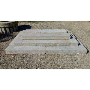 Pair Of Burgundy Stone Steps