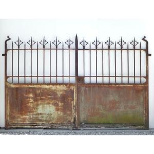 Art Nouveau Wrought-iron Gate - 20th C. - W 306 H 196 Cm