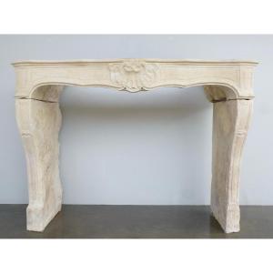 Louis XV Period Burgundy Stone Mantel
