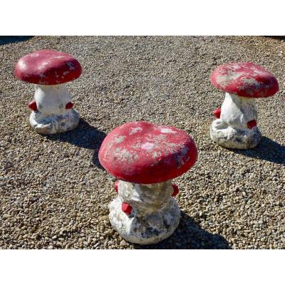 Three Mushroom Stools 1970