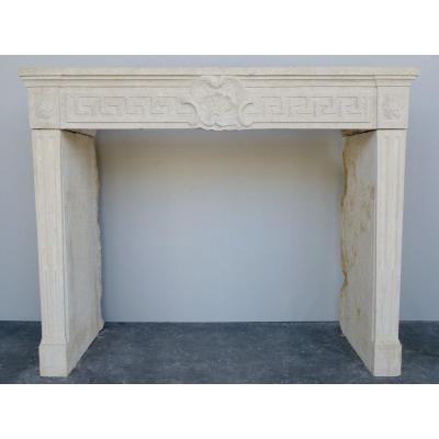 Burgundy Stone Fireplace, Louis XVI Period