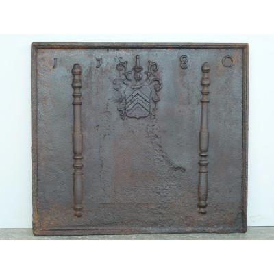 Fireback Dated 1780 With Affry's Arms (81x71 Cm)