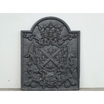 Fireback With The Le Féron Family Coat Of Arms (51x64 Cm)