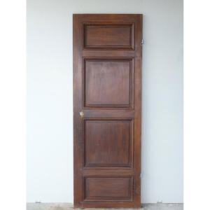 Door With Four Panels In Pine From The Eighteenth Century.