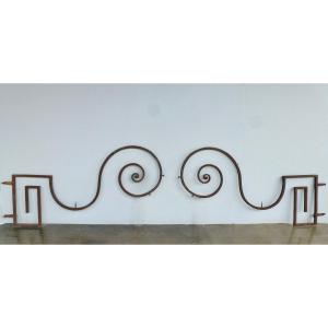Pair Of Large Wrought Iron Consoles Dating From The Eighteenth Century