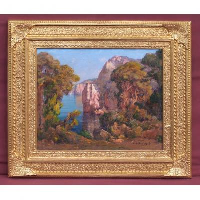 Painting 20th Century Eugène Deshayes (1868-1939) Orientalist Lansdscape