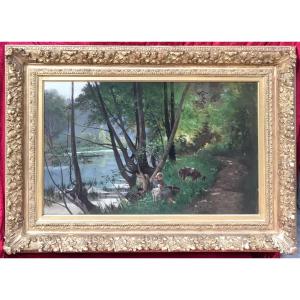 Morin Charles Camille (1846 - 1919) - Landscape Circa 1890