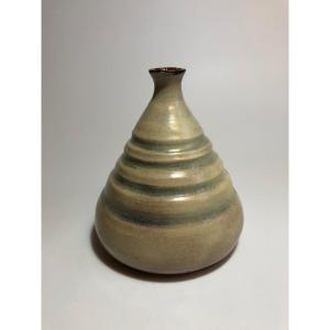 André Auclair Vase Signed Ceramic Painter Drôme