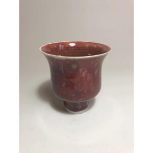 Jean Girel Bowl Signed Porcelain Ox Blood Ceramic Circa 1975
