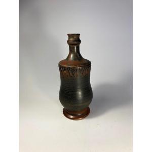 Daniel De Montmollin Vase Signed Ceramic Stoneware Taizé
