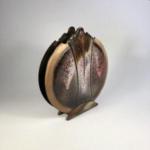 Serge Cousseran Large Vase Signed Sang De Boeuf Stoneware