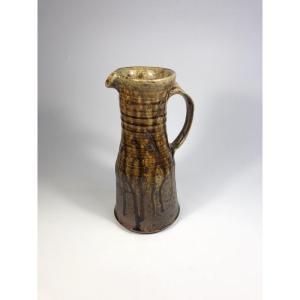 Pierre Digan Stoneware Pitcher Signed La Borne Ceramics
