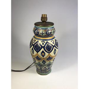 Atelier Lamali Lamp Signed Safi Ceramic Morocco Art Deco 30 Cm