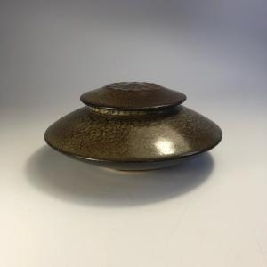 Jean-marc Rostan Stoneware Box Signed Saône Et Loire Céramique