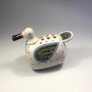 Slavik Et Claude Palley Signed Zoomorphic Flower-picker Ceramic Earthenware
