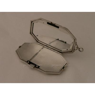 Minaudière, Box A Pill In Sterling Silver Art Deco