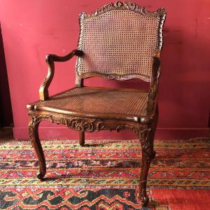 Richly Carved Armchair, Late Régence Period