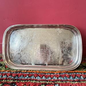 English Silver Plated Serving Tray