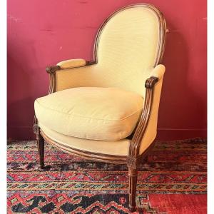 Stamped Jullienne, Louis XVI Period Bergère