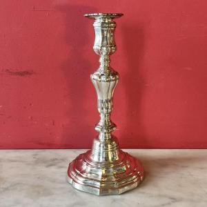 Silver-plated Bronze Candlestick, Louis XV Period