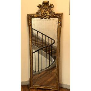 Large Pediment Mirror, Louis XVI Period (height 192 Cm)