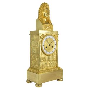 Clock To The Bust Of Jean Racine Era Charles X