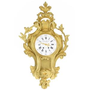  Very Large Clock Wall 75cm Bronze Style Louis XV  19th Century