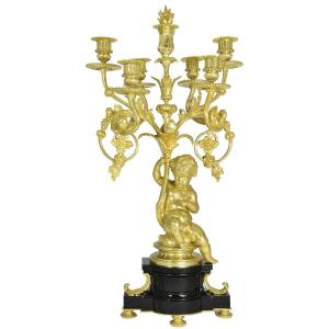 Xl Candelabra Gilt Bronze Napoléon III